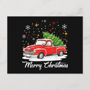 Vintage Frohe Weihnachten Rotes Lastwagen Santa Ba