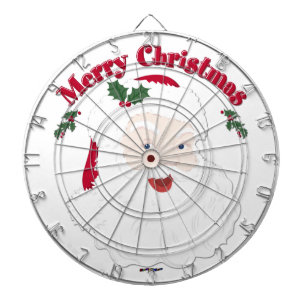 Vintage Frohe Weihnachten Santa Dartscheibe