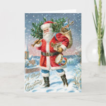 Vintage Frohe Weihnachten Santa