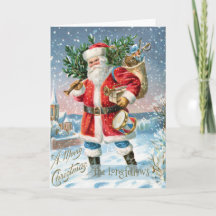 Vintage Frohe Weihnachten Santa