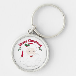 Vintage Frohe Weihnachten Santa Schlüsselanhänger