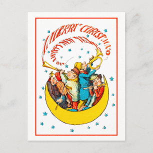 Vintage Frohe Weihnachten und ein glückliches neue Postkarte