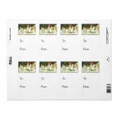 Vintage frohe Weihnachten von Schnee Familiengesch (Vorne)