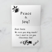 Vintage frohe Weihnachtsglocken geklappte Weihnach Feiertagskarte (Innenseite)