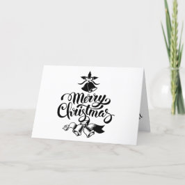 Vintage frohe Weihnachtsglocken geklappte Weihnach Feiertagskarte