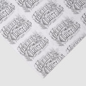 Vintage frohe WeihnachtsIllustration von 1876 Seidenpapier (Detail)