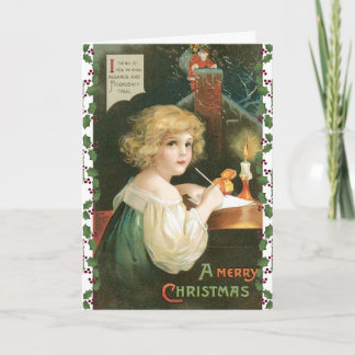 Vintage Frohe Weihnachtskarte - Freundschaft Feiertagskarte
