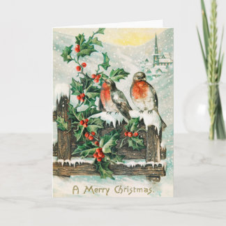 Vintage Frohe Weihnachtskarte Karte