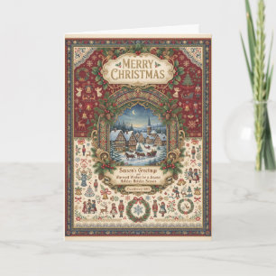 Vintage Frohe Weihnachtskarte Karte