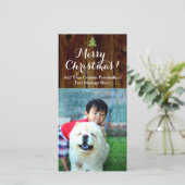 Vintage frohe Weihnachtslandschaften - Vertikal Feiertagskarte (Stehend Vorderseite)