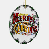 Vintage frohe Weihnachtsschmuck (Rechts)