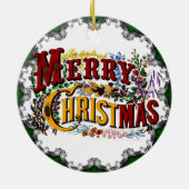 Vintage frohe Weihnachtsschmuck (Hinten)