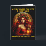 Vintage Frohe Wintersonnenwende Wir Hexen wünschen Karte<br><div class="desc">Vintage Frohe Wintersonnenwende Wir Hexen wünschen euch ein schönes Yule Weihnachten</div>