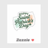 Vintage Frohen St. Patrick's Day Aufkleber (Blatt)