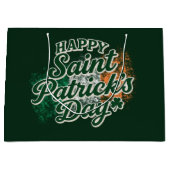 Vintage Frohen St. Patrick's Day Große Geschenktüte (Vorderseite)