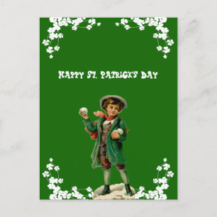Vintage Frohen St. Patrick's Day Sohn, Enkel Niedl Feiertagspostkarte