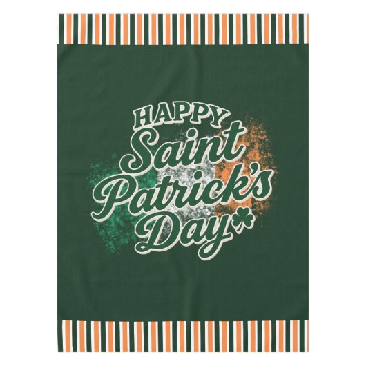 Vintage Frohen St. Patrick's Day Tischdecke (Vorderseite)