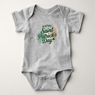 Vintage Frohen St. Patricks Tag Baby Strampler