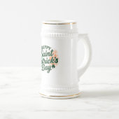 Vintage Frohen St. Patrick's Tag  Bierglas (VorderseiteRechts)
