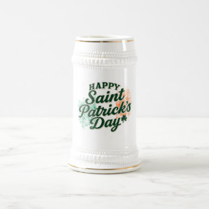 Vintage Frohen St. Patrick's Tag  Bierglas