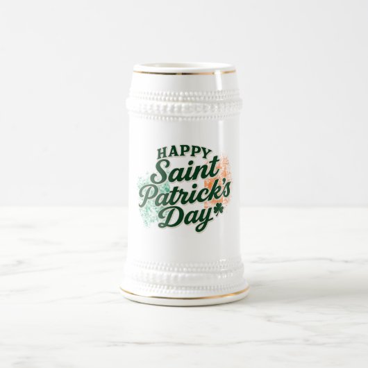 Vintage Frohen St. Patrick's Tag  Bierglas (Mittel)