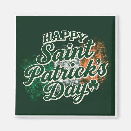 Vintage Frohen St. Patricks Tag Magnet (Vorne)