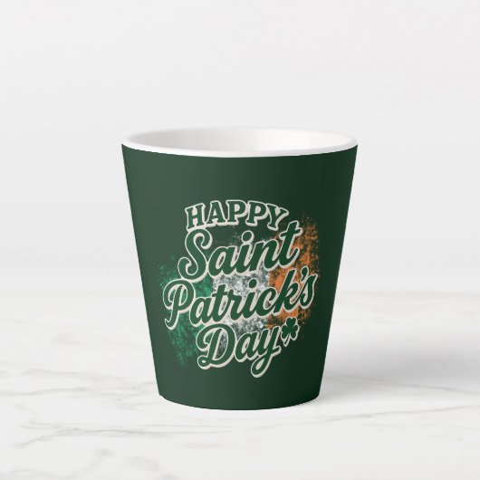 Vintage Frohen St. Patricks Tag Milchtasse (Vorderseite)
