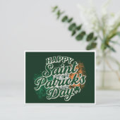 Vintage Frohen St. Patrick's Tag  Postkarte (Stehend Vorderseite)
