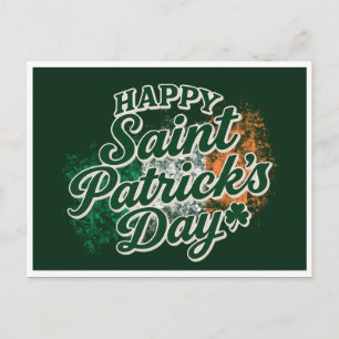 Vintage Frohen St. Patrick's Tag  Postkarte