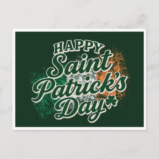 Vintage Frohen St. Patrick's Tag  Postkarte (Vorderseite)