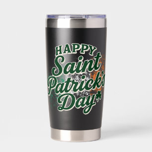 Vintage Frohen St. Patricks Tag Thermobecher
