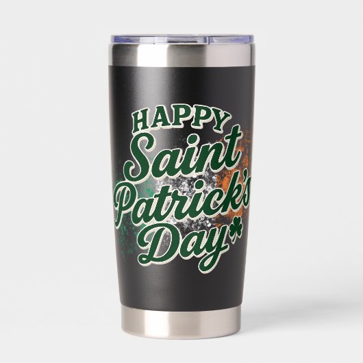 Vintage Frohen St. Patricks Tag  Thermobecher (Vorderseite)