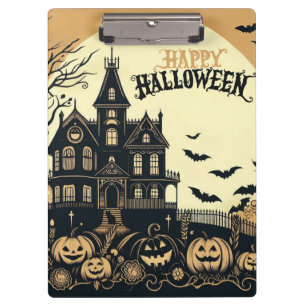 Vintage frohes Halloween Kunst Klemmbrett