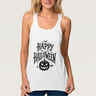 Vintage Frohes Halloween Kürbis Fledermaus Shirt D