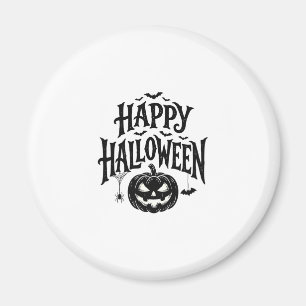Vintage Frohes Halloween Kürbis Fledermaus Shirt D Magnet