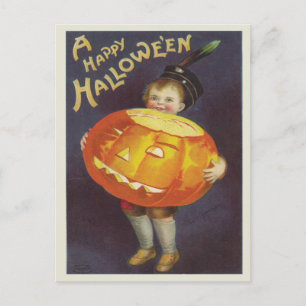 Vintage Frohes Halloween Postkarte