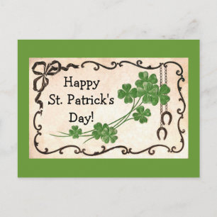 Vintage Frohes St. Patrick's Day! Postkarte