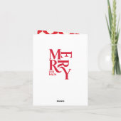 Vintage fröhliche und farbenfrohe Chritsmas Ankündigung (Rückseite)