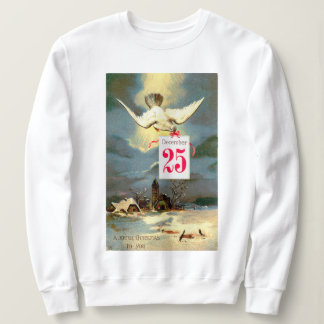 Vintage fröhliche Weihnachts-Tauben-Feier Sweatshirt