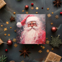 Vintage fröhlicher Retro-Weihnachtsmann
