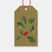 Vintage fröhlicher Weihnachtsmann Geschenkanhänger (Rückseite)