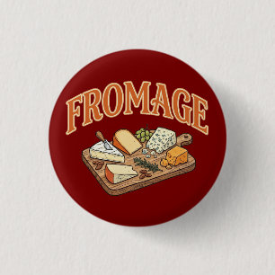 Vintage Fromage Französische Käse-Charcuterie-Graf Button