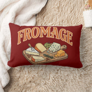 Vintage Fromage Französische Käse-Charcuterie-Graf Lendenkissen