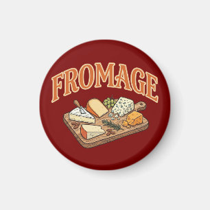 Vintage Fromage Französische Käse-Charcuterie-Graf Magnet