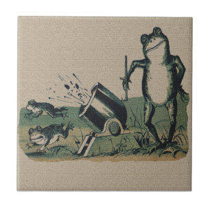 Vintage Frosch Fliese