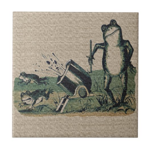 Vintage Frosch Fliese (Vorderseite)