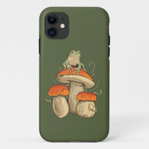 Vintage Frosch mit Pilzen Cottagecore Case-Mate iPhone Hülle