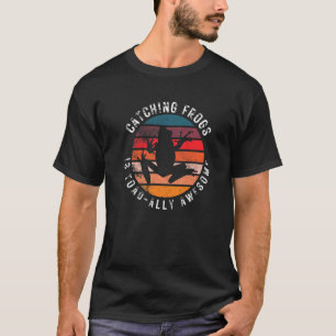 Vintage Frosch stechen Froschfang Frösche fangen i T-Shirt