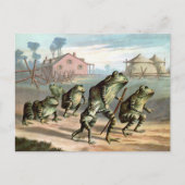 Vintage Frösche Postkarte (Vorderseite)