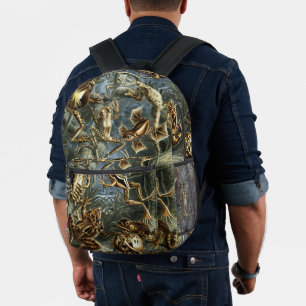 Vintage-Frösche und Kröten Batrachia von Ernst Hae Bedruckter Rucksack